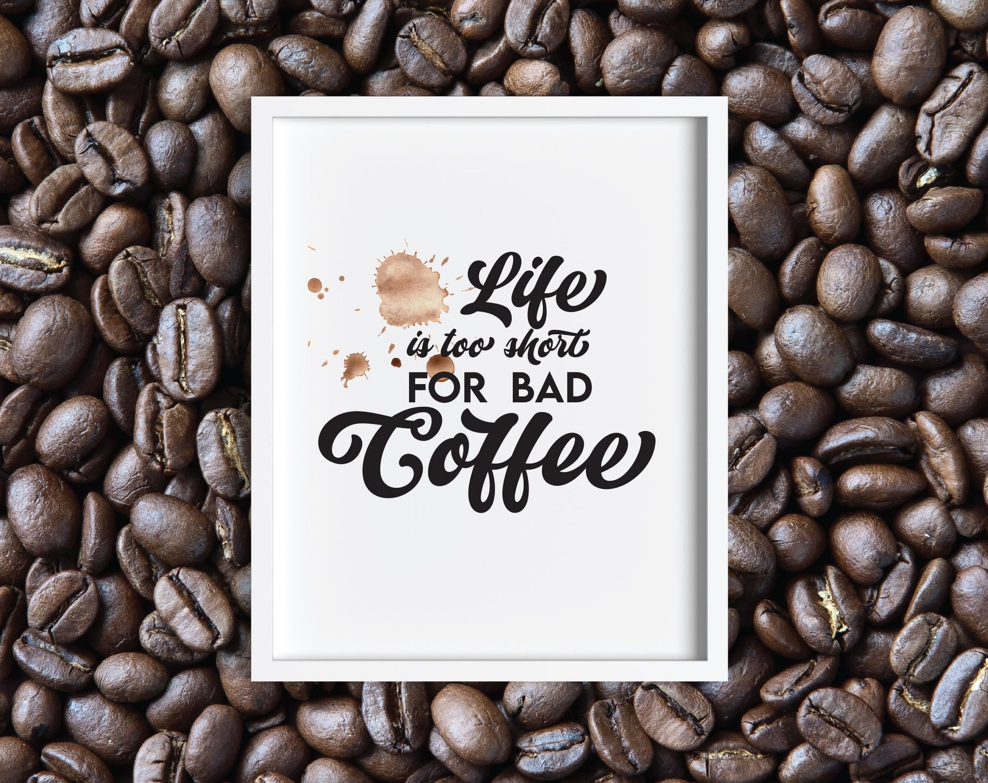 Coffee Lover Quotes for Your Kitchen, Coffee Bar or Office. PDF file format.