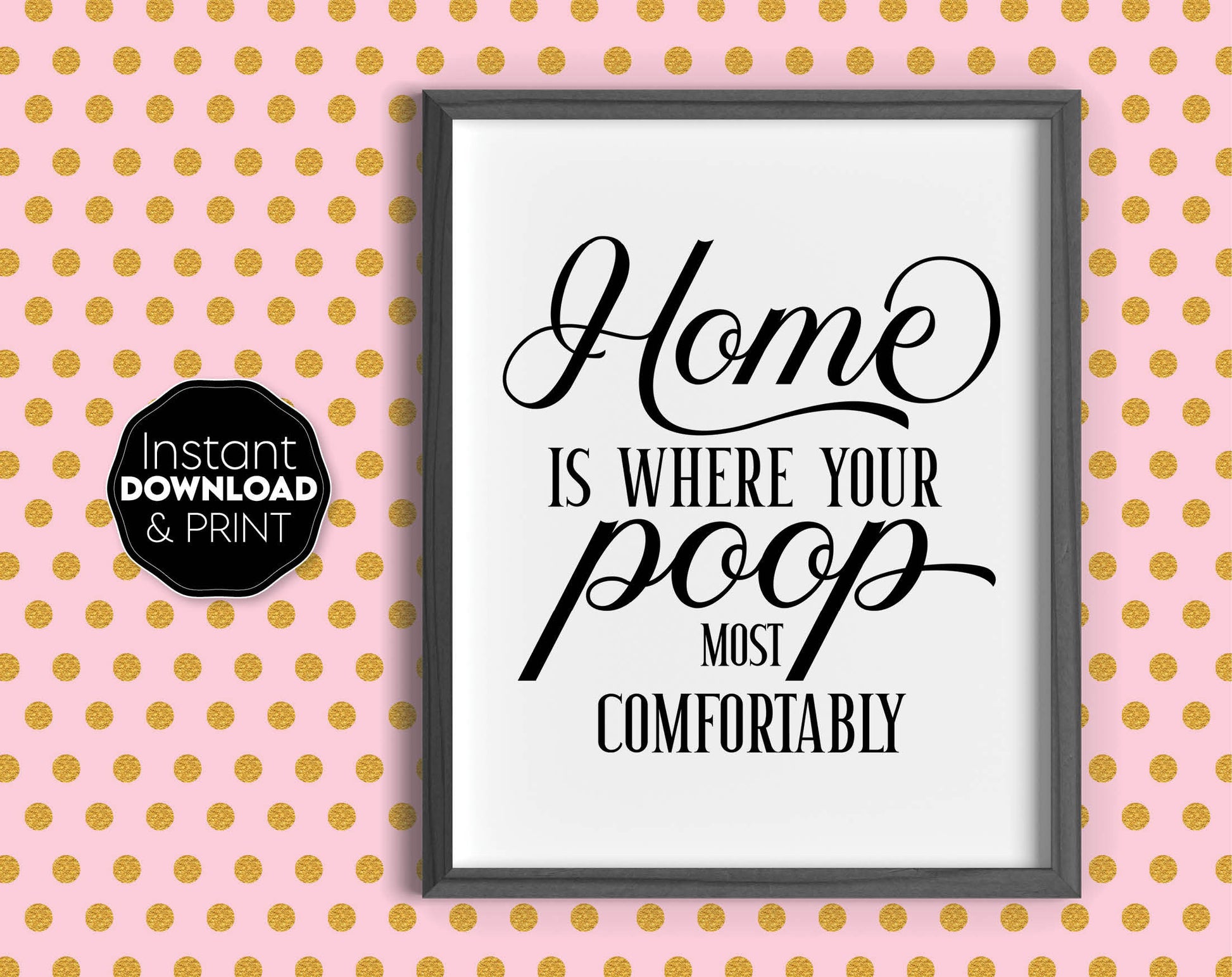 Fun posters for your bathroom or toilet. Posters full of humor will make a visit to the bathroom more joyful. Buy, download, print and enjoy!