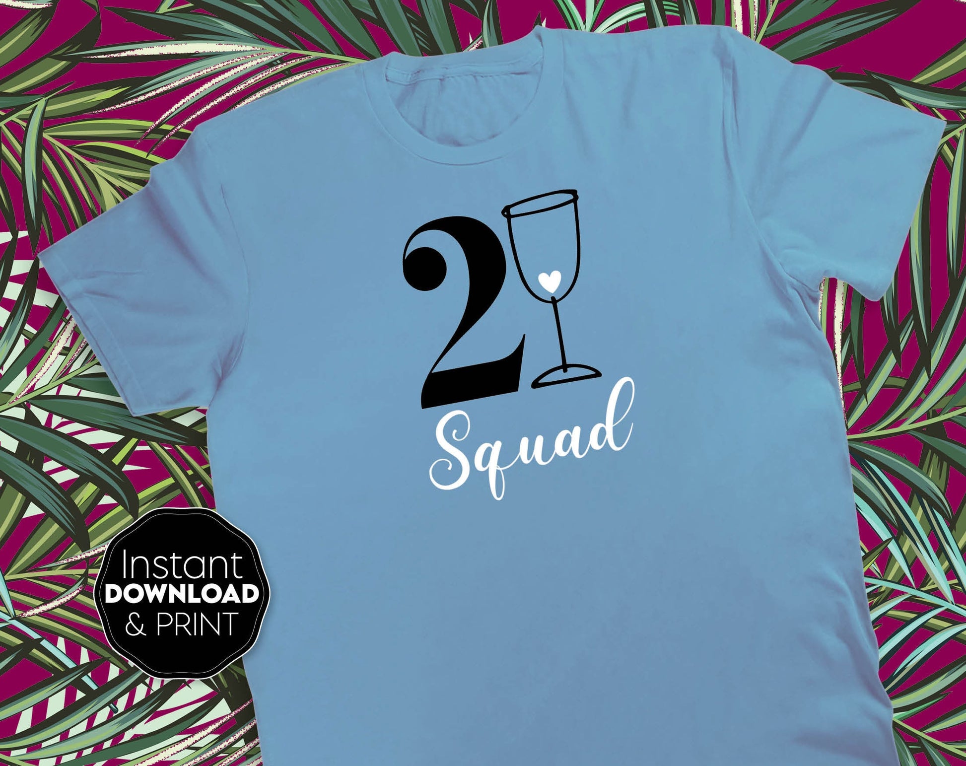 21 birthday squad shirts design. 21 and legal party ornaments. SVG, PNG, EPS, DXF files included. Cut from vinyl, use for sublimation or laser cut / grave projects. Compatible with Cricut, Silhouette or other machines. Buy now for a good price!