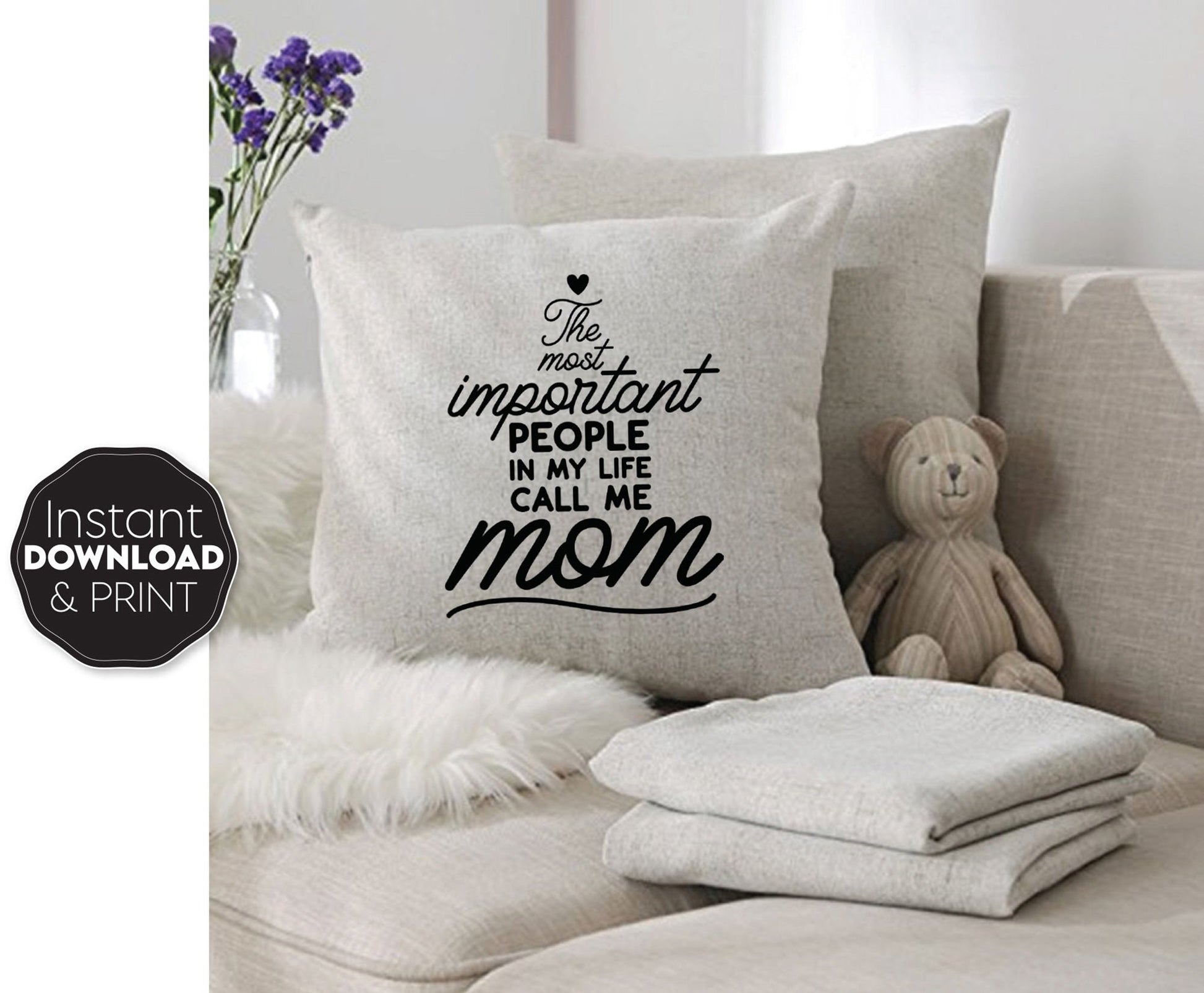 The most important people in my life. Call me Mom. Funny design for Mother Day or Mom Birthday gift. Compatible with Cricut, Silhouette and other machines. Use for cutting from vinyl, sublimation or laser cut projects. Buy now and enjoy!