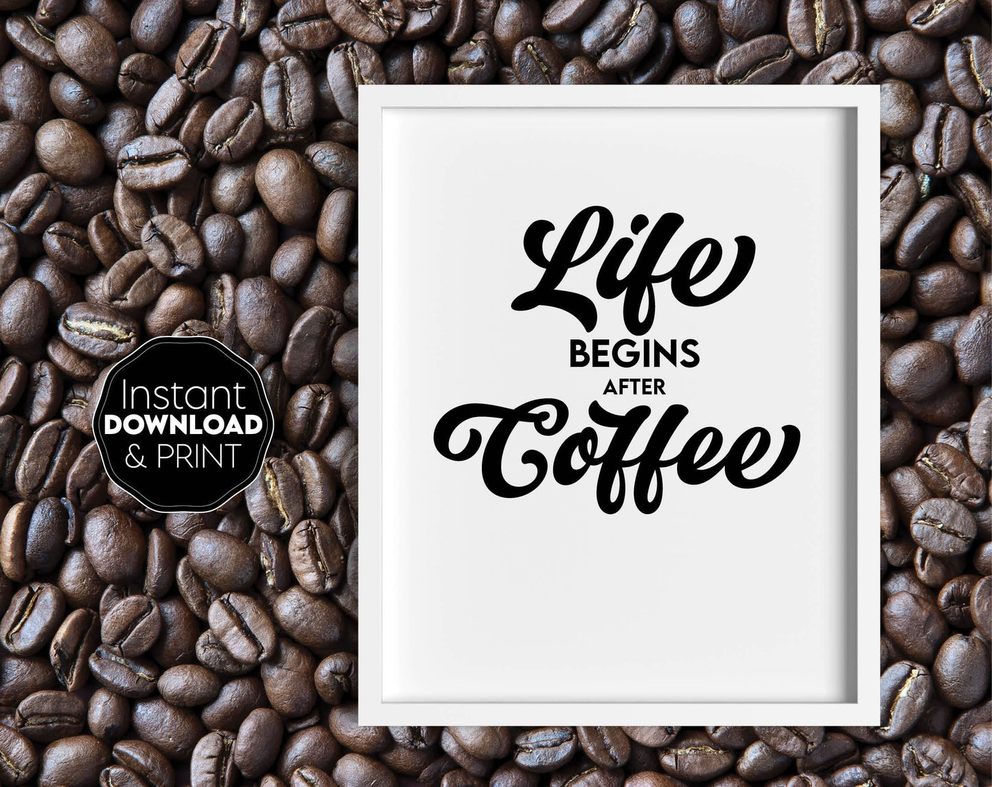 Funny Quotes for Coffee lovers. Use for Your kitchen, office or farmhouse kitchen decoration. High quality PDF file ready for print included. Buy now and enjoy!