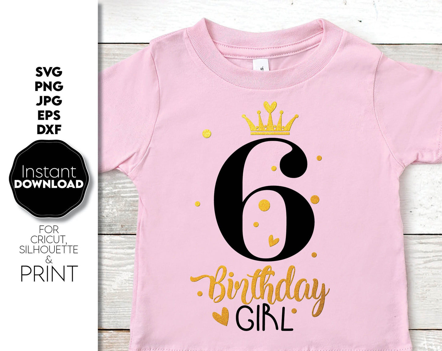 With love, I have made these Birthday girl SVG file designs with numbers 1 to 7, and I hope you can use them to surprise and delight your loved ones on an important event in life. Birthday Girl SVG is a great and thoughtful gift for a Birthday party.