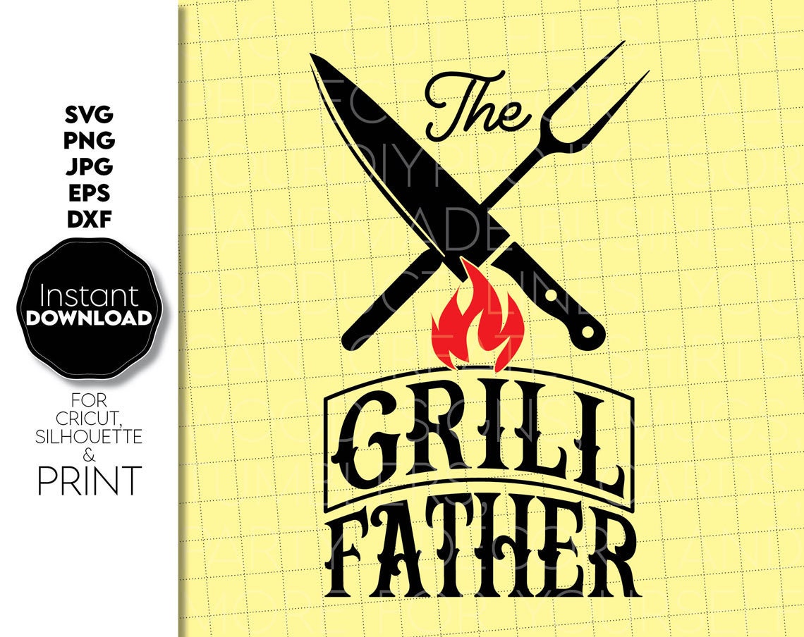 Fathers Day design for a great gift for your Dad. Use SVG, DXF, EPS or PNG files formats to make Fathers Day or Dad birthday gifts.
Put the design on a cup, shirt or apron for your best dad in the world! Compatible with Cricut, Silhouette machines.