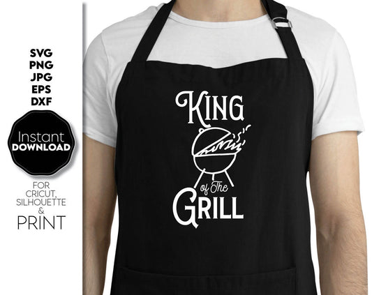 King of the grill design for fathers Day design for a great gift for your Dad. SVG, DXF, EPS, JPG or PNG files included. Cut from vinyl, use for sublimation, laser cut/ grave projects as well. Compatible with Cricut, Silhouette or other machines.