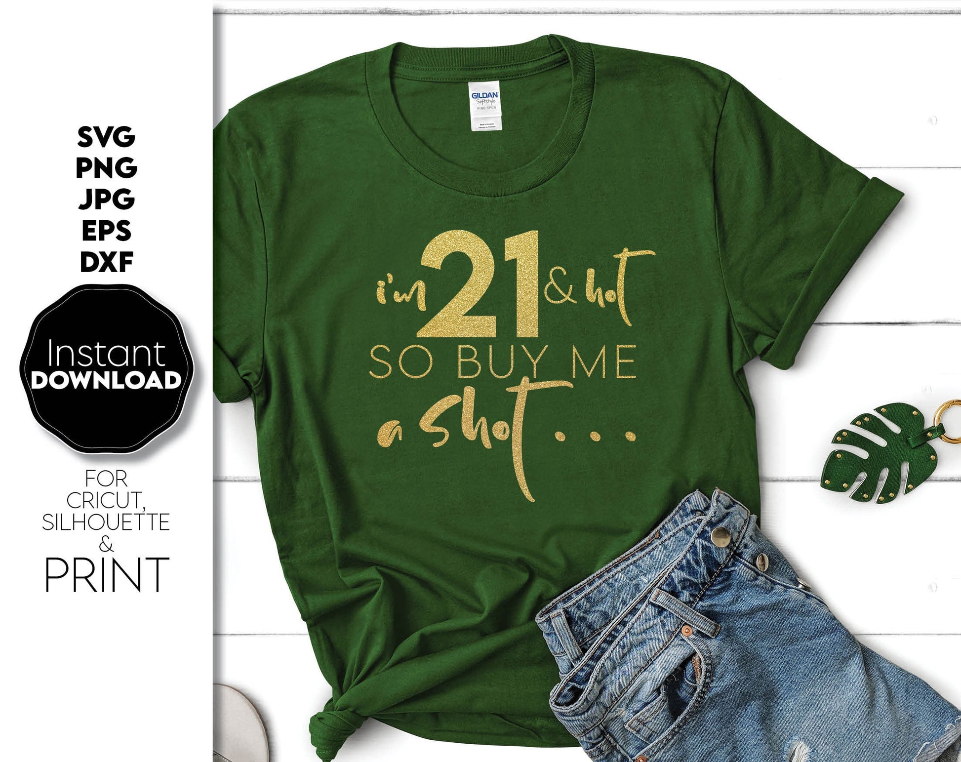 Funny 21st Birthday shirt design. Use for cutting form vinyl, sublimation or laser cut projects. SVG, PNG, DXF, EPS and JPG files included. Compatible with Cricut, Silhouette, Glowforge and other equipment. Buy now for a good price and enjoy!