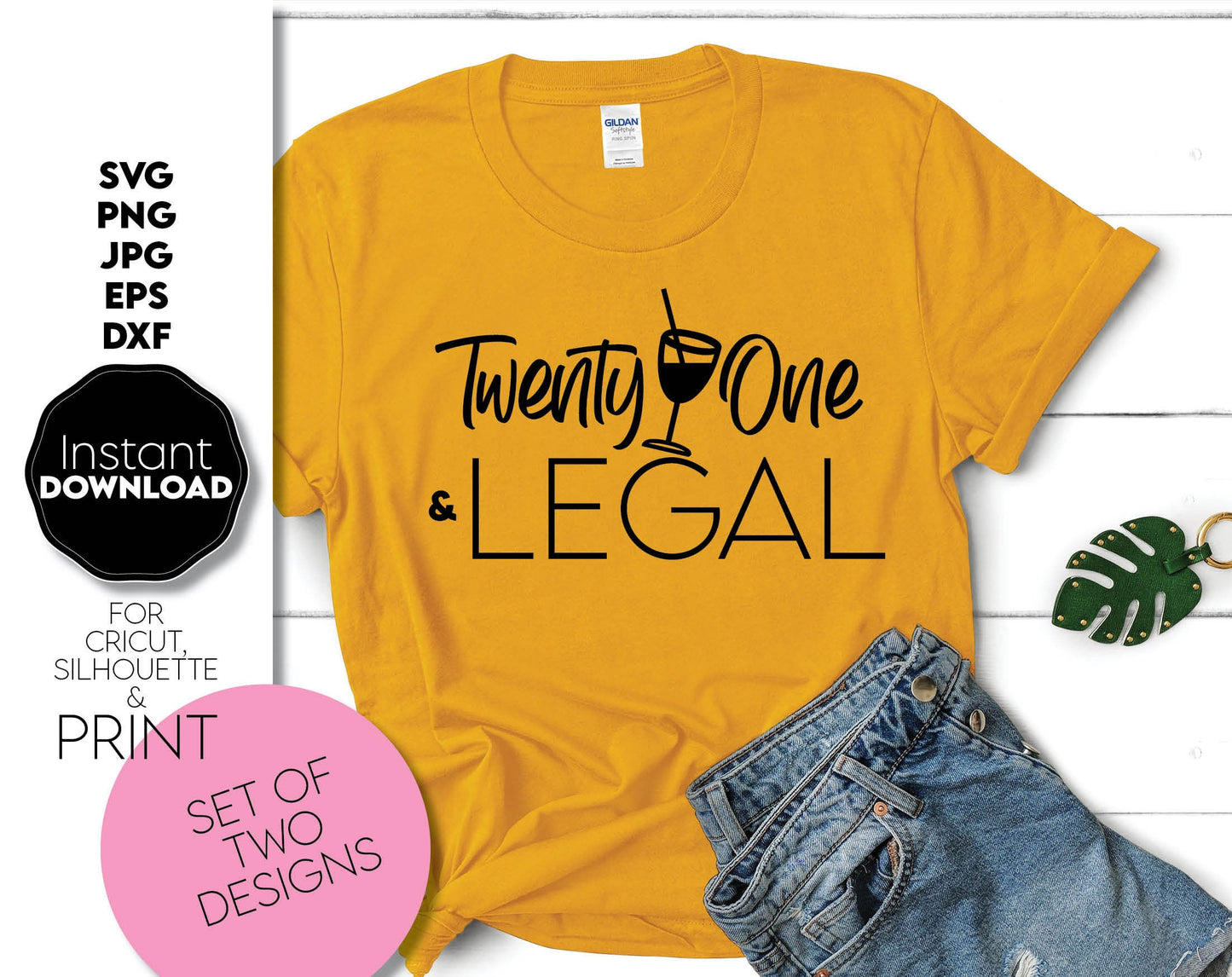 Twenty One Legal and Twenty One squad design for Birthday party. Celebrate Birthday with this shirt design. Use for mugs, tumblers and other birthday ornaments. Use with Cricut or Silhouette equipment. SVG, PNG, DXF, EPS, JPG files included. Buy now!