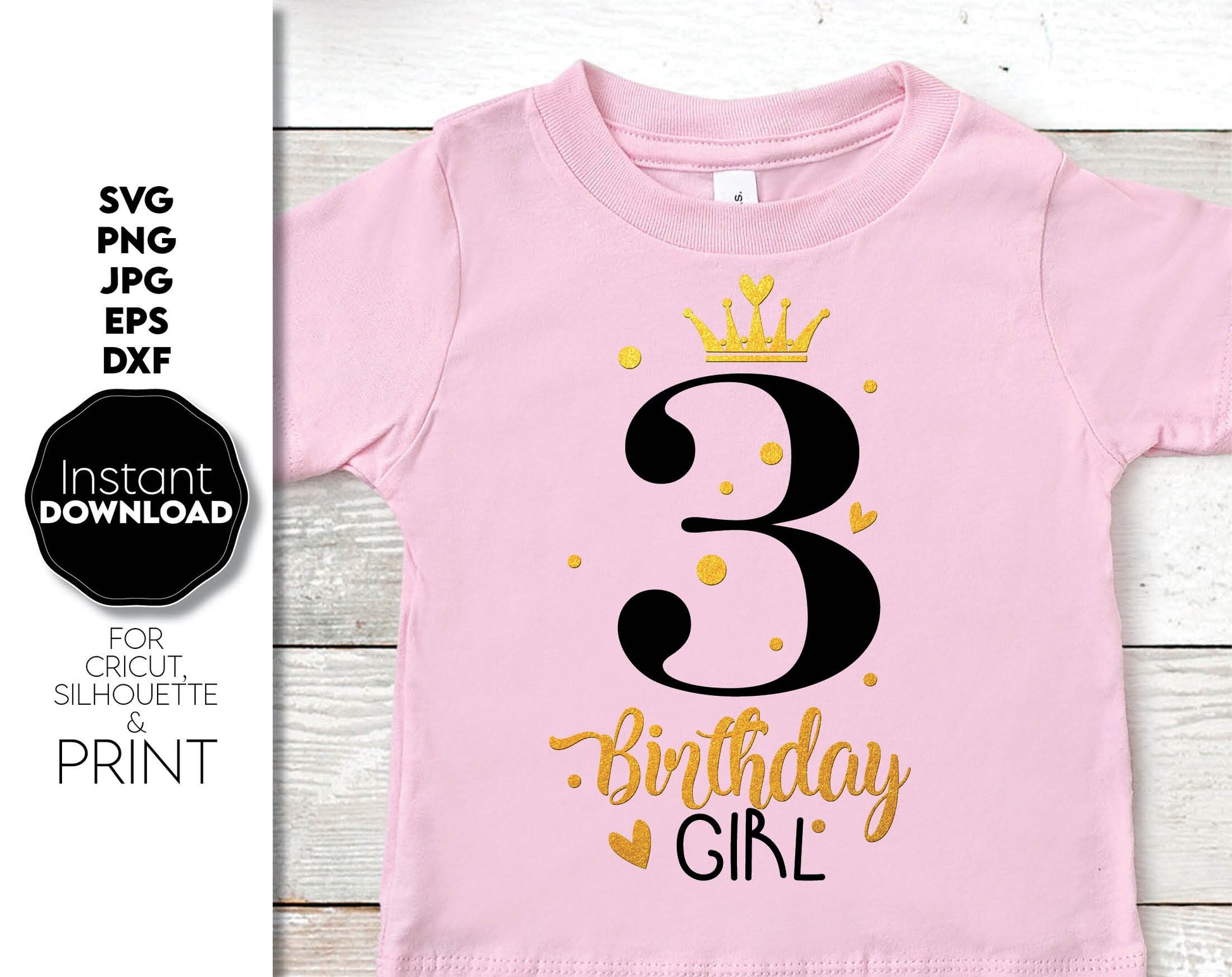 With love, I have made these Birthday girl SVG file designs with numbers 1 to 7, and I hope you can use them to surprise and delight your loved ones on an important event in life. Birthday Girl SVG is a great and thoughtful gift for a Birthday party.