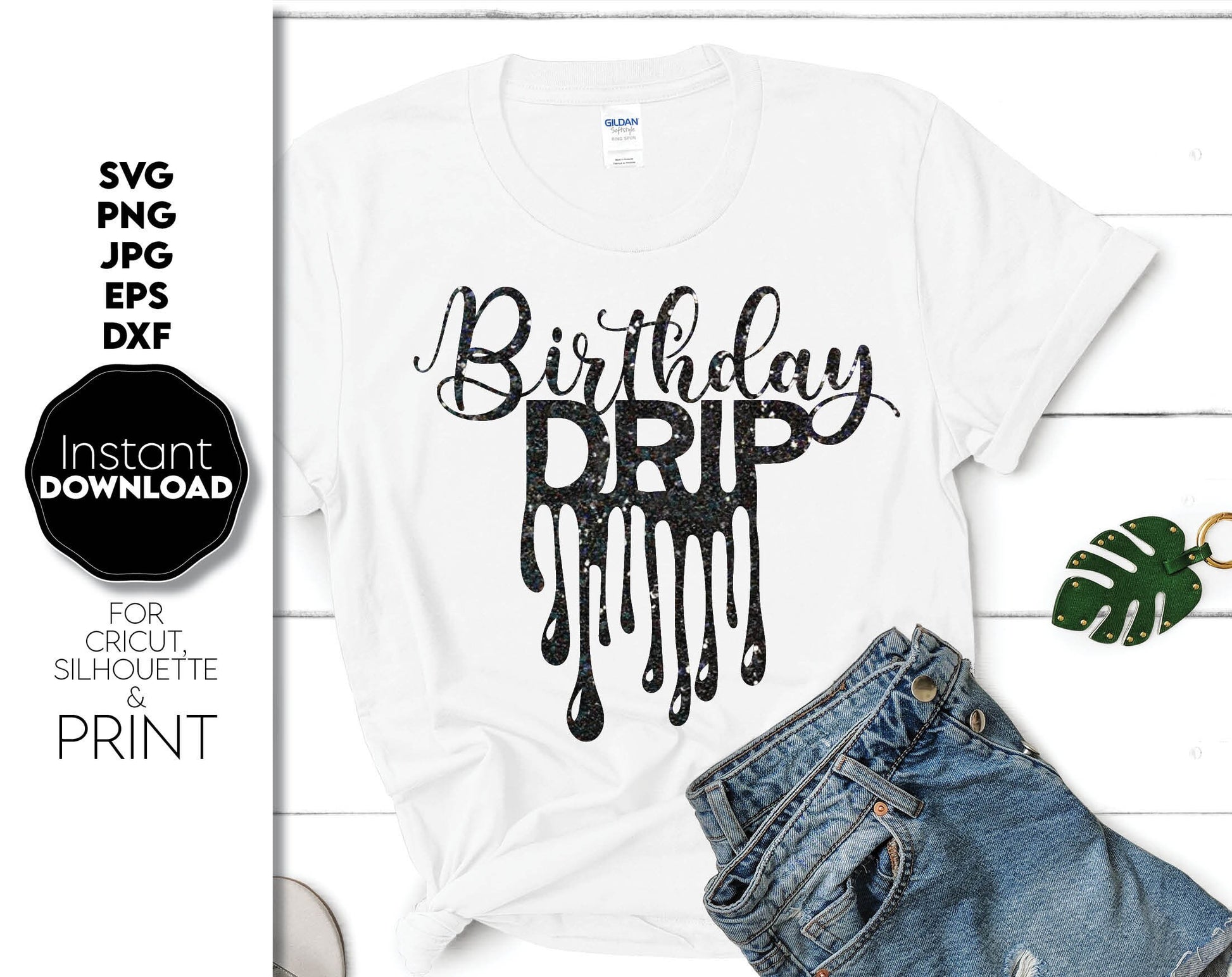 These Birthday Drip shirt design you can use to surprise your loved ones on birthday party. SVG, PNG, JPG, EPS, DXF files included. Cut from vinyl use for sublimation or laser cut/ grave projects as well. Compatible with Cricut, Silhouette. Buy now!