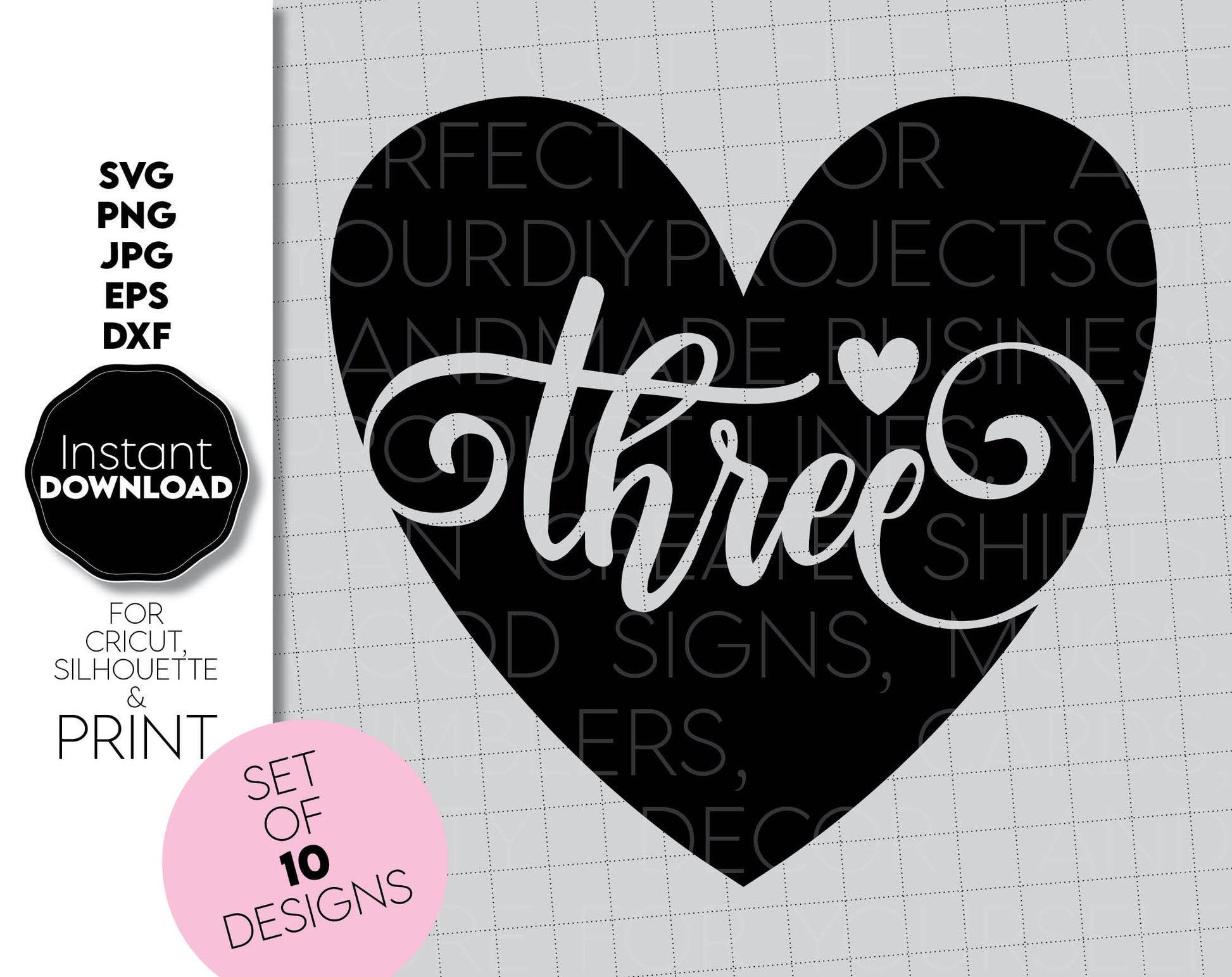 Kids birthday bundle with numbers on it. From 1 - 9 numbers included. SVG, PNG, JPG, EPS, DXF files included. Cut from vinyl, use for sublimation or laser cut / grave projects. Compatible with Cricut, Silhouette or other equipment. Buy now and enjoy!