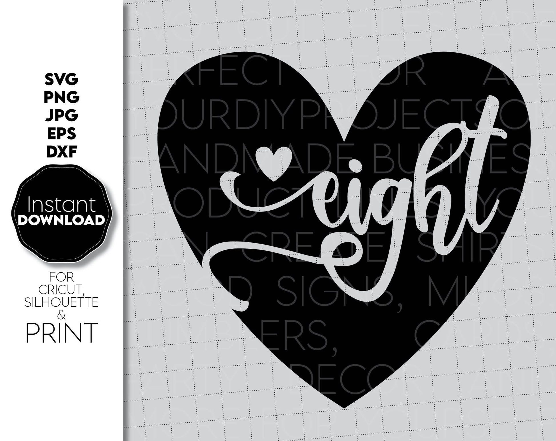 Kids birthday bundle with numbers on it. From 1 - 9 numbers included. SVG, PNG, JPG, EPS, DXF files included. Cut from vinyl, use for sublimation or laser cut / grave projects. Compatible with Cricut, Silhouette or other equipment. Buy now and enjoy!