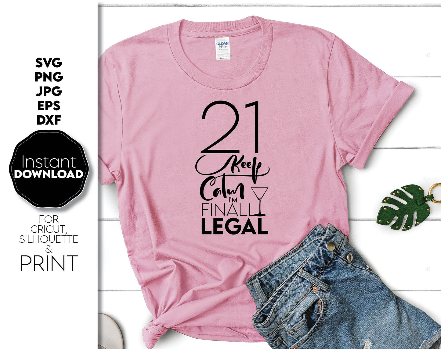 Keep Calm finally Legal design for Your 21 Birthday party. SVG, PNG, JPG, EPS and DXF files included. Compatible with Cricut, Silhouette and others machines. Use for sublimation or laser cut projects as well. Buy now for a good price. Buy now Enjoy!