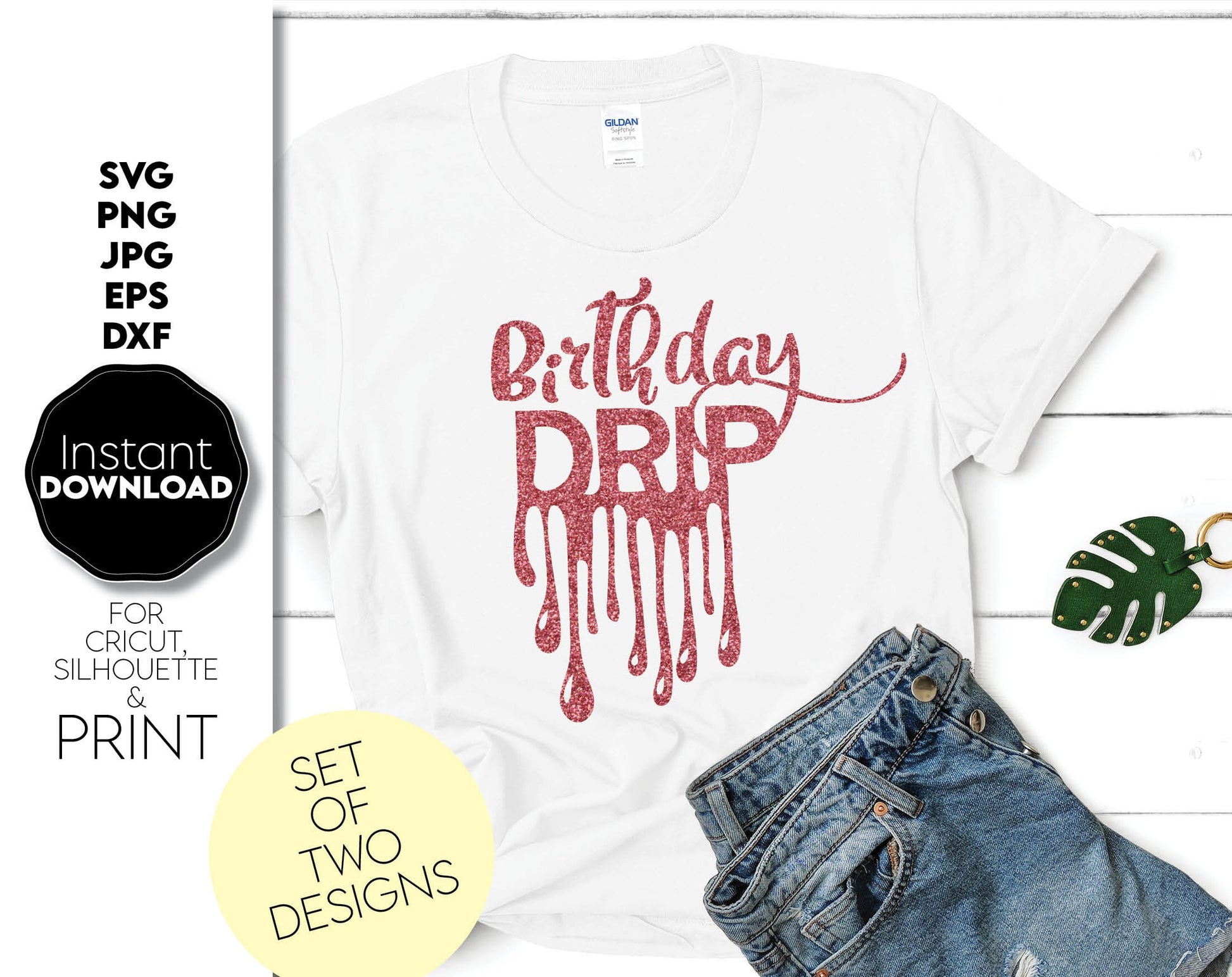 These set of Birthday drip and Birthday drip squad shirts designs you can use them to surprise and delight your loved ones on an birthday. SVG, PNG, JPG, EPS and DXF files included. Compatible with Cricut, Silhouette and other machines. Buy now!