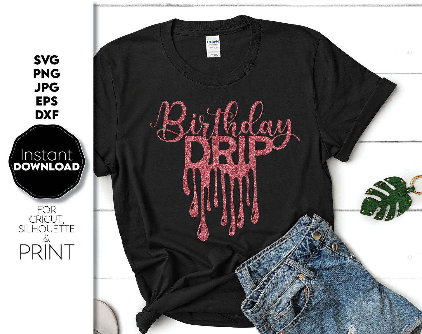 These Birthday Drip shirt design you can use to surprise your loved ones on birthday party. SVG, PNG, JPG, EPS, DXF files included. Cut from vinyl use for sublimation or laser cut/ grave projects as well. Compatible with Cricut, Silhouette. Buy now!