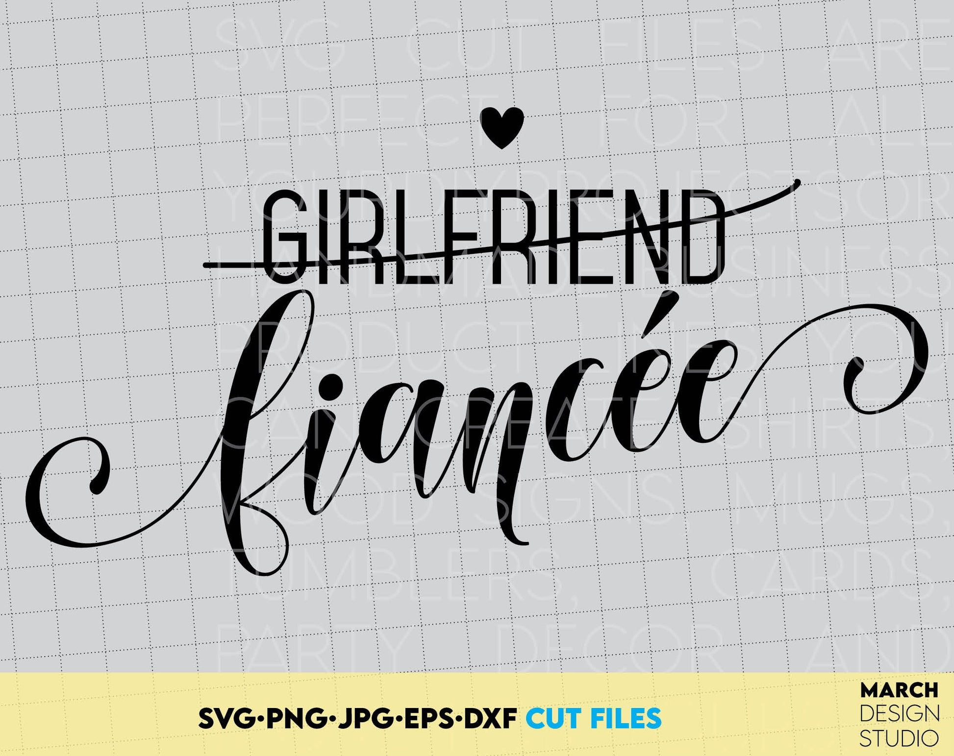 Fiancee shirt design SVG PNG JPG EPS DXF files included. Compatible with Cricut, Silhouette, sublimation printers or other equipment. Cut from vinyl, use for sublimation or laser cut or grave projects. Buy now for a good price and enjoy!