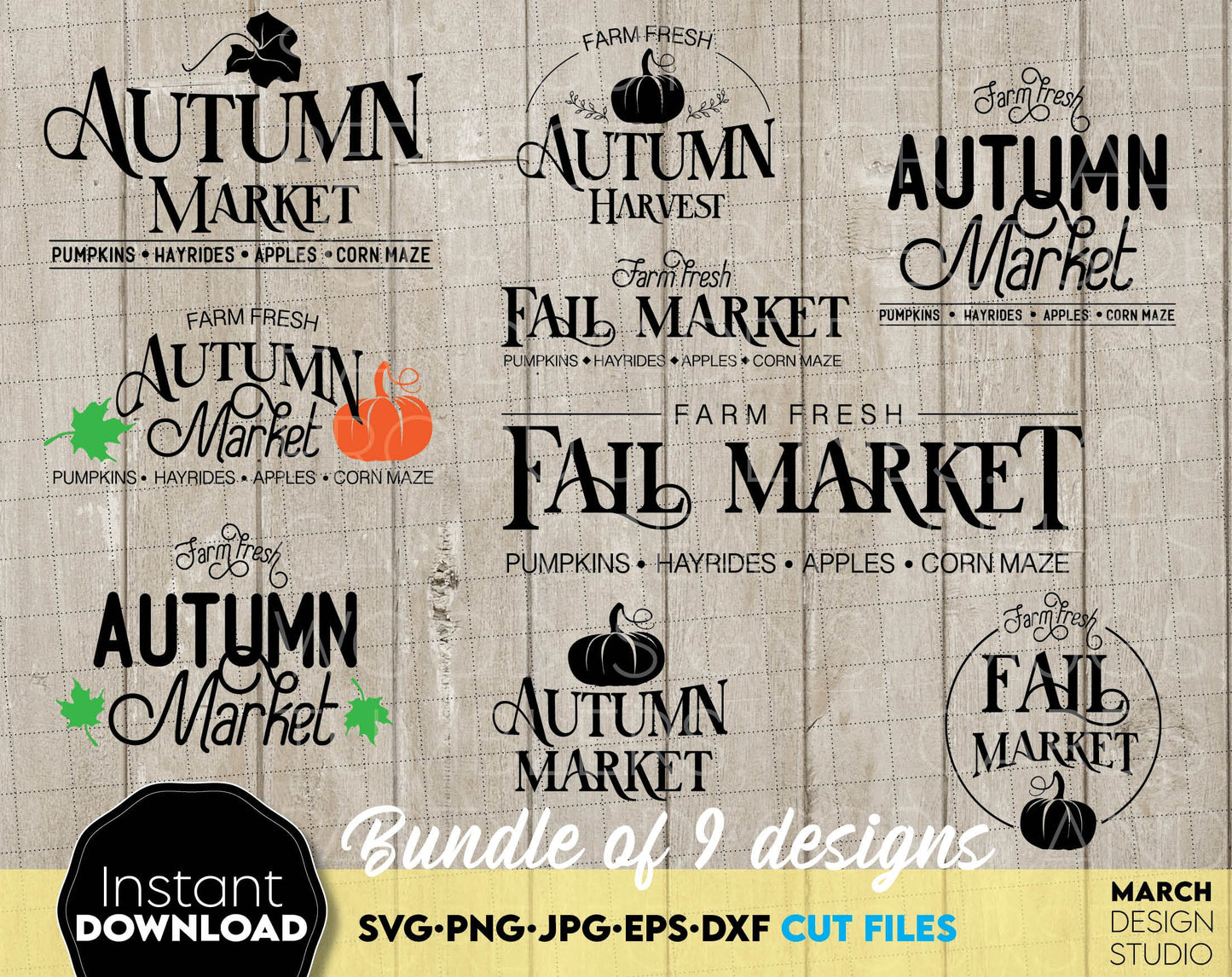 Autumn SVG Autumn Decor Autumn Signs Autumn Home Decor SVG Autumn Market Sign Thanksgiving Svg Fall Sign Svg Bundle Files For Cricut Jpg Png