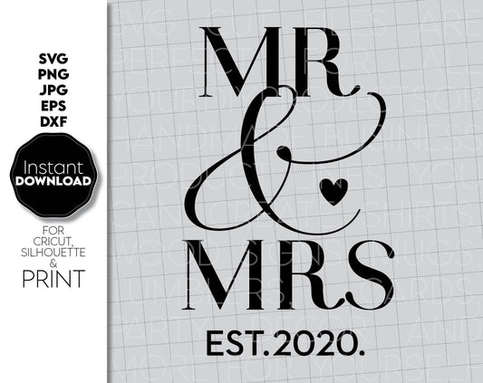 I have made these Mr and Mrs file design as a great and thoughtful gifts for weddings, wedding anniversaries. SVG, PNG, JPG, EPS, DXF files included. Compatible with Cricut, Silhouette or other equipment. Buy now for a good price and enjoy!