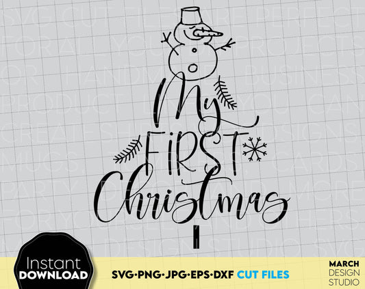 My first Christmas design use them to surprise and delight your loved ones on Christmas. Christmas files in various formats allow you to use designs for engraving on glass, making shirts, tumblers, ornaments with Cricut, Silhouette equipment. Buy now
