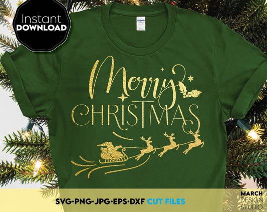 Marry Christmas SVG you can use to surprise your loved ones on Christmas. Christmas shirt design in various formats allow you to use for any Your Christmas project. Use with Cricut, Silhouette or Glowforge equipment. Laser Cutting Files as well.