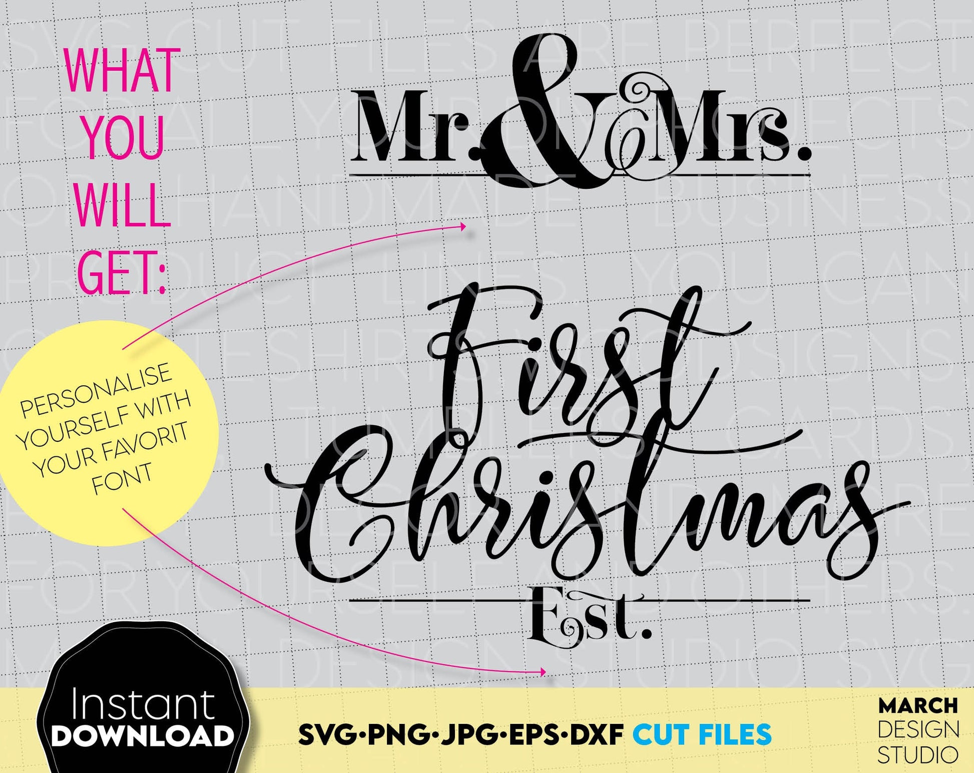 First Christmas Mr and Mrs Svg Mr & Mrs Svg newlyweds svg Christmas Wedding Svg Nearly married svg Just Married svg Cricut and Silhouette