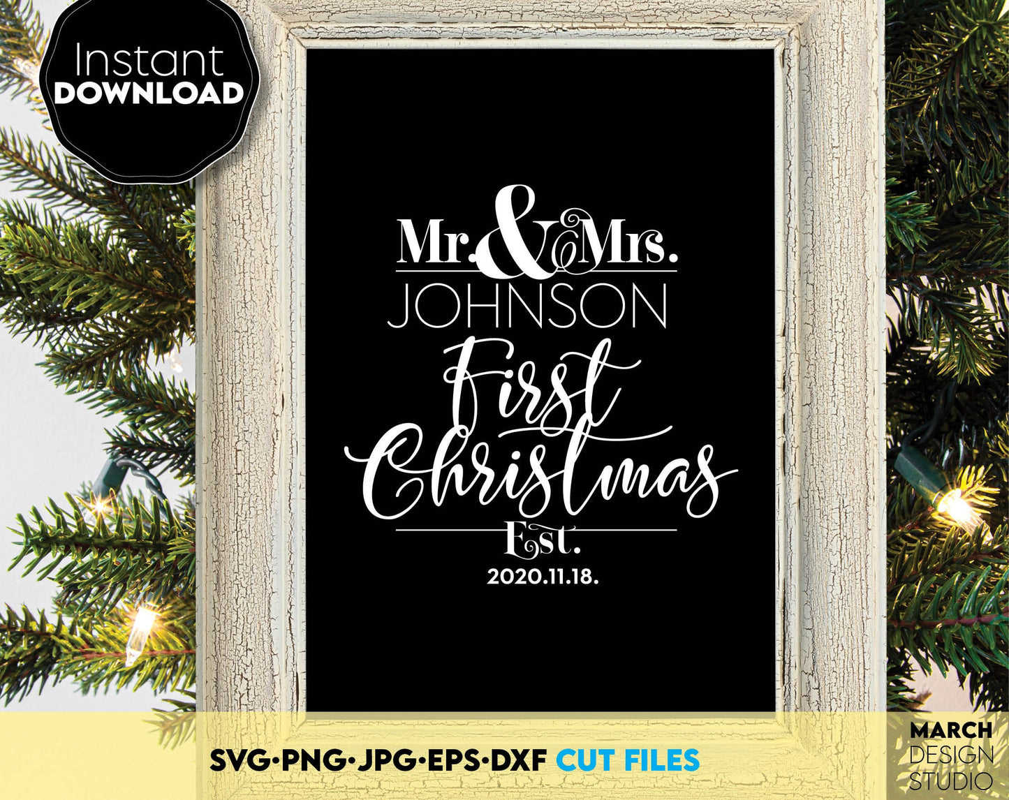 First Christmas Mr and Mrs Svg Mr & Mrs Svg newlyweds svg Christmas Wedding Svg Nearly married svg Just Married svg Cricut and Silhouette