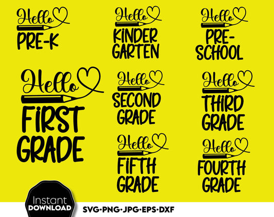 Back to school bundle for teachers or school childs. SVG, PNG, DXF, and DXF file formats included. SVG, PNG, JPG, EPS, DXF files included. Compatible with Cricut, Silhouette and others machines. Use for sublimation or laser cut projects as well. Buy!