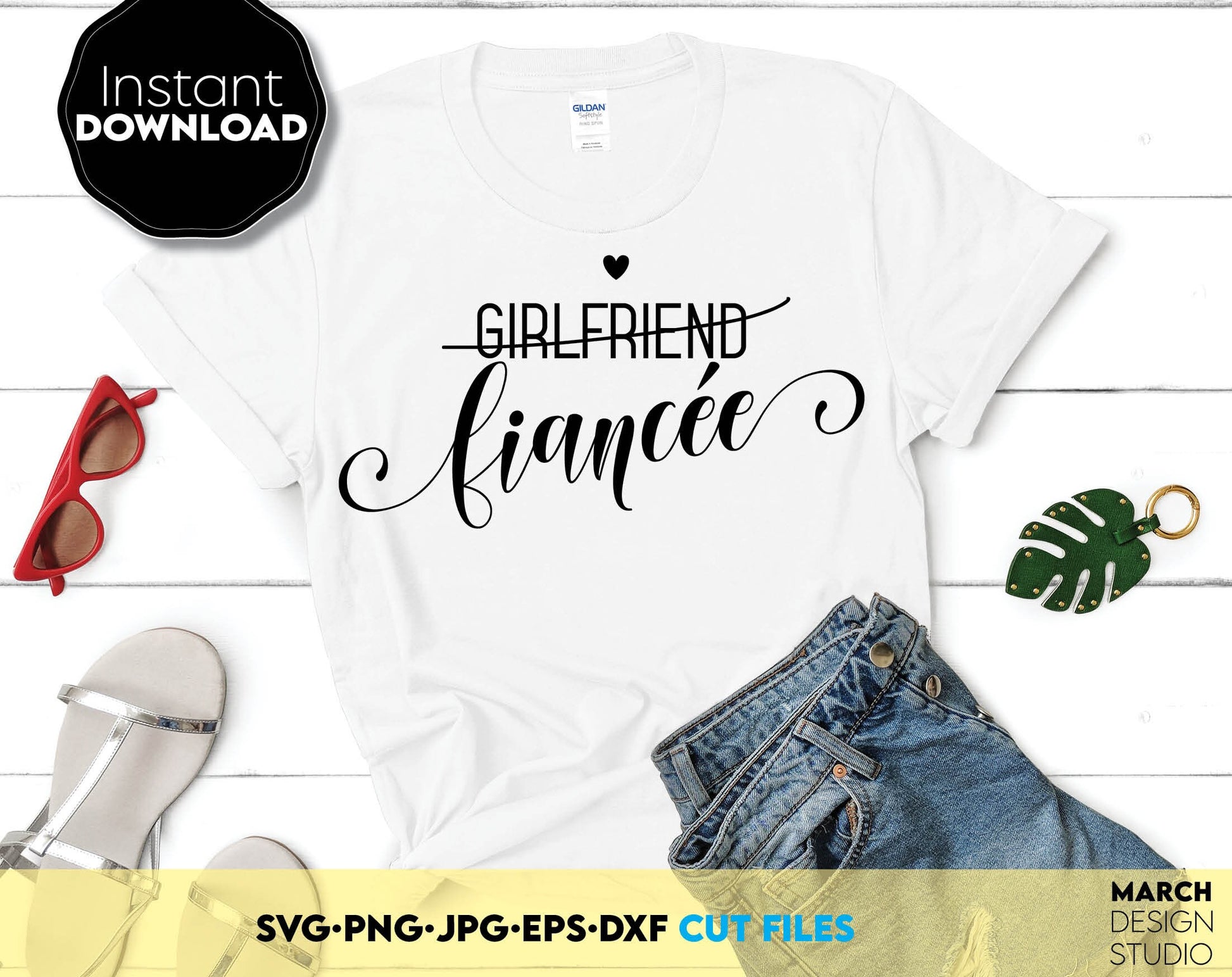 Fiancee shirt design SVG PNG JPG EPS DXF files included. Compatible with Cricut, Silhouette, sublimation printers or other equipment. Cut from vinyl, use for sublimation or laser cut or grave projects. Buy now for a good price and enjoy!