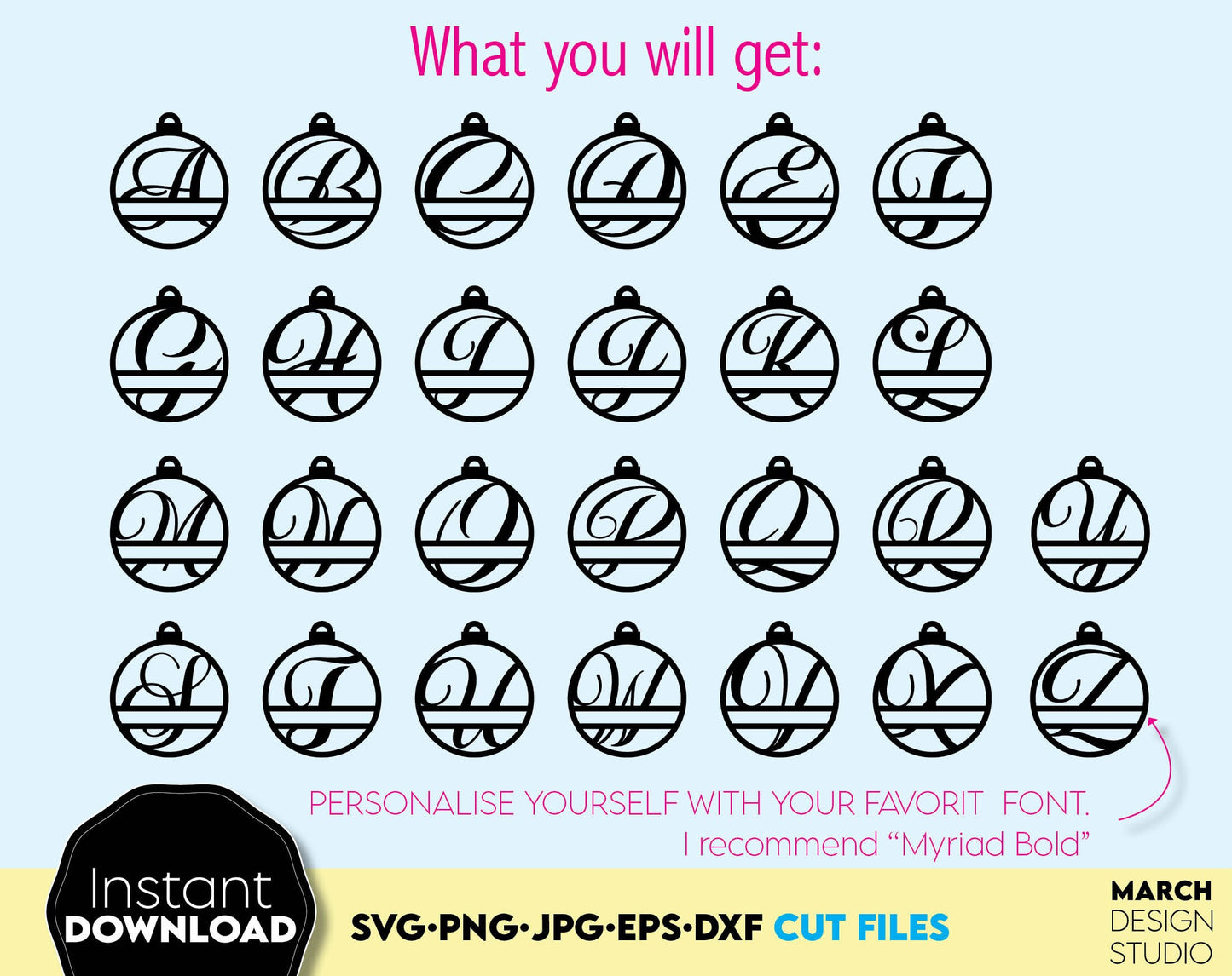 Christmas Family Name Monogram bundle designs for Your gift projects or home decoration. Use designs for engraving on glass, making shirts, tumblers with Cricut, Silhouette equipment. Monogram files also designed and easy to use for laser cutting.