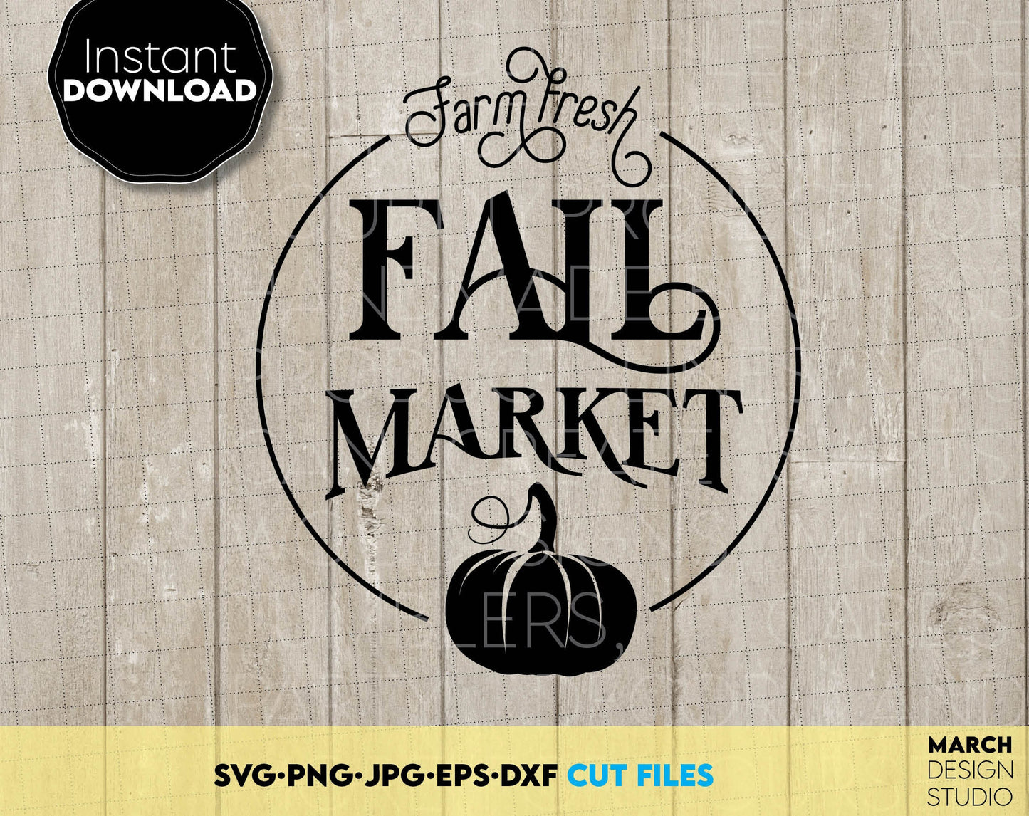 Autumn Fall Market sign for Your Farmhouse farm fresh Market. SVG PNG JPG EPS DXF included. Compatible with Cricut, Silhouette or sublimation printers. Cut from vinyl, use for sublimation or laser cut or grave projects. Buy now for a good price!