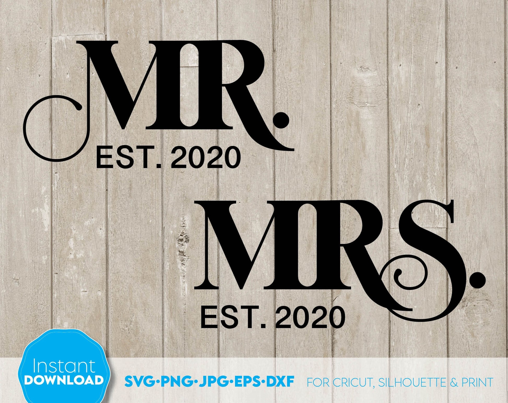 With love and passion, I have made these Mr and Mrs SVG file design, and I hope you can use them to surprise and delight your loved ones in an important event in life. Mr and Mrs svg are great and thoughtful gifts for weddings, wedding anniversaries.