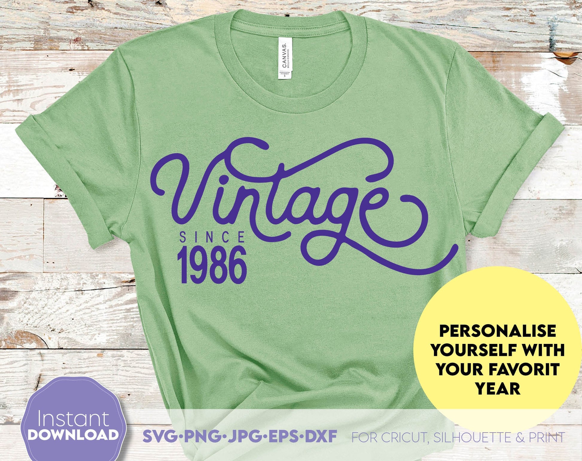 Retro Birthday shirt design. Vintage shirt. SVG, PNG, JPG, EPS, DXF files included. Compatible with Cricut, Silhouette or other machines. Cut from vinyl, use for sublimation or laser cut projects. Buy now for a good price and enjoy!