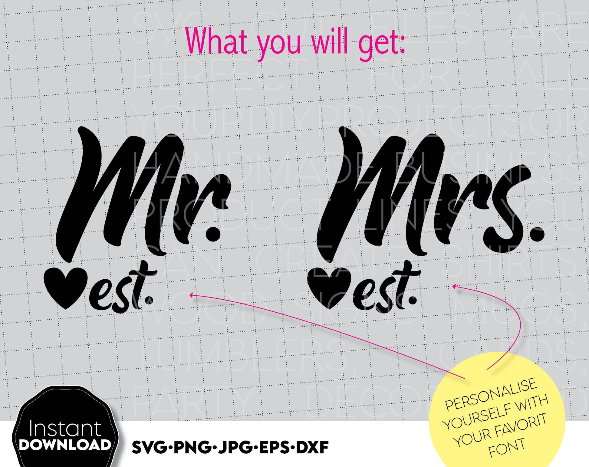 Mr and Mrs SVG, Mr & Mrs SVG, Ms and Mrs Sign SVG, Wedding Svg, Just Married svg, Anniversary Gifts, svg Files for Cricut, Wedding Shirts