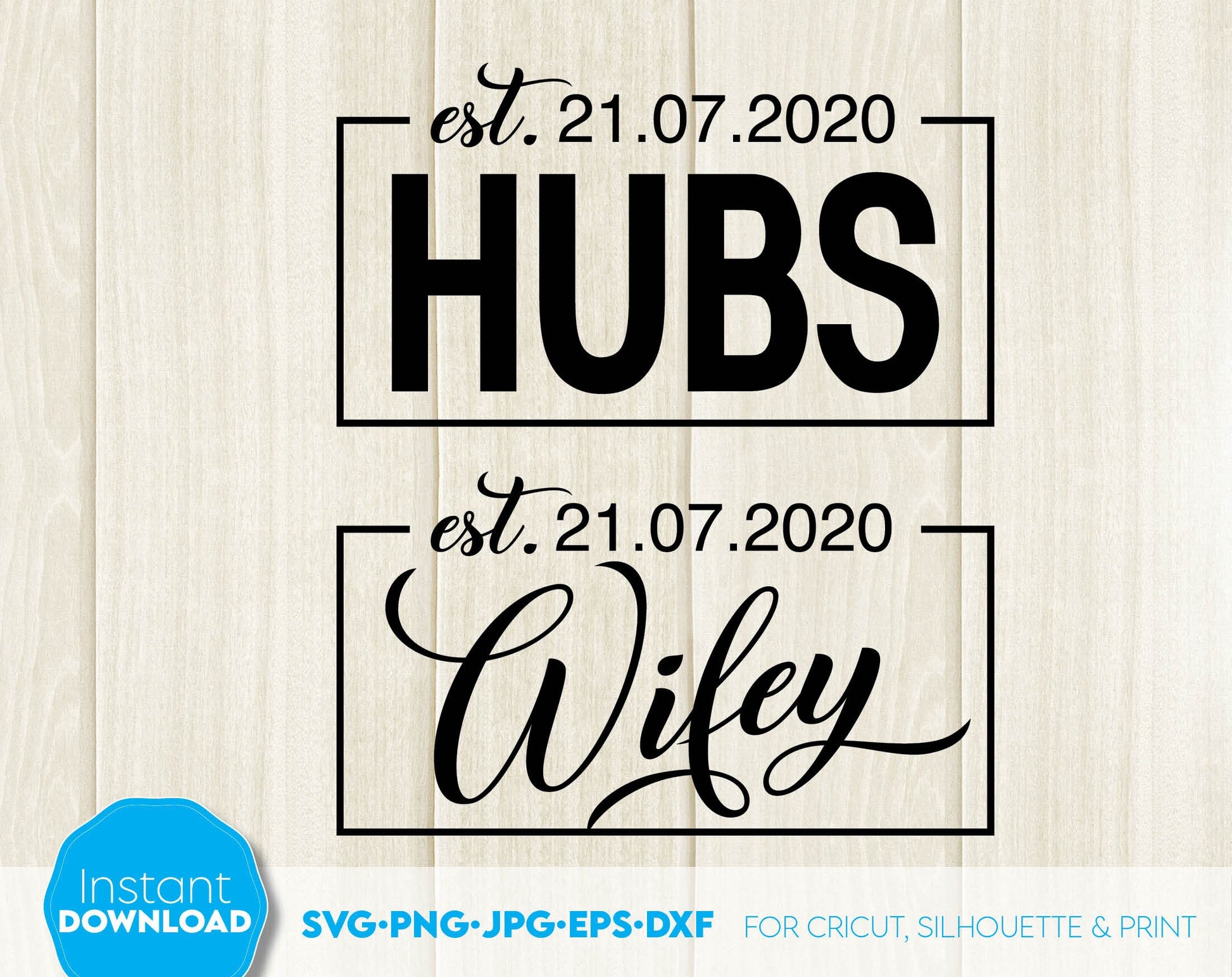 I have made these custom Wifey and Hubs SVG file designs, and I hope you can use them to surprise and delight your loved ones in an important event in life.
Mr and Mrs svg are great and thoughtful gifts for weddings, wedding anniversaries, etc.