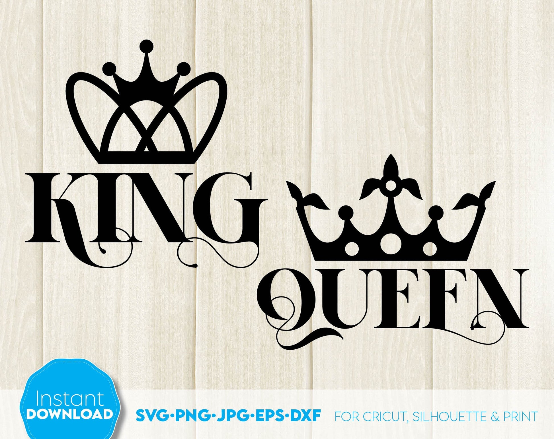 King and Queen Couple Shirts designs, you can use them to surprise and delight your loved ones in an important event.
King and Queen files allow you to use designs for your projects with Cricut, Silhouette or use as laser cut files. Buy now and enjoy