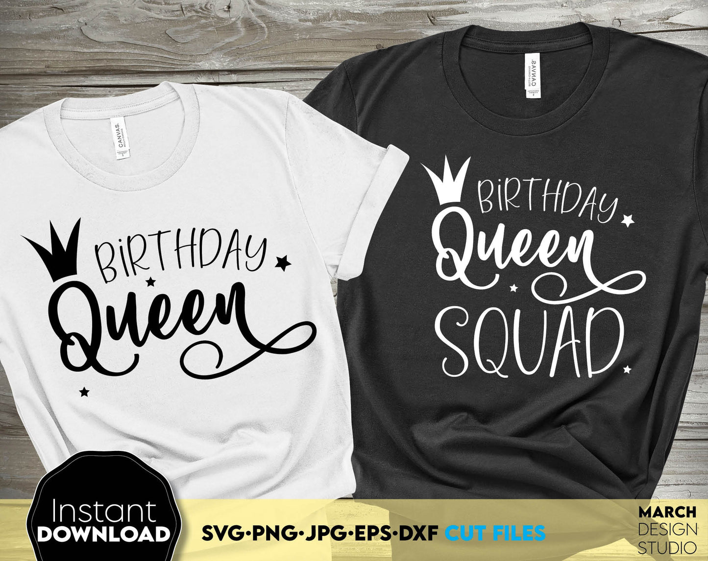 Birthday shirt design for your birthday party. Shirts for everyone - birthday squad! With this design, the birthday party will be a celebration for everyone. Cut with Cricut or use sublimation. SVG, PNG, JPG, EPS, DXF files included. Buy now!