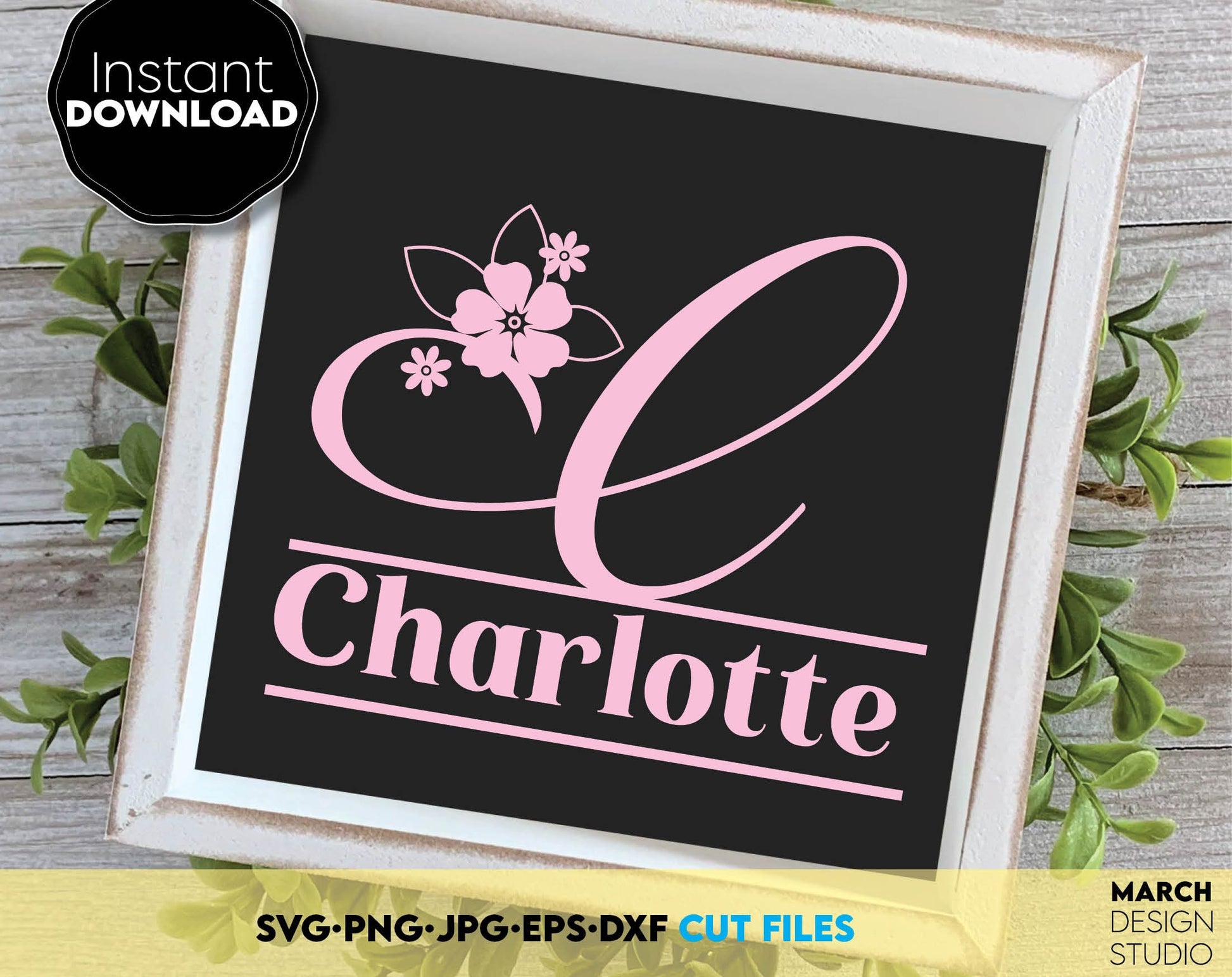 Split Monogram SVG | Monogram SVG | Floral Monogram SVG | Family Name Monogram svg | Monogram Letters svg | Wedding Monogram svg | Last Name