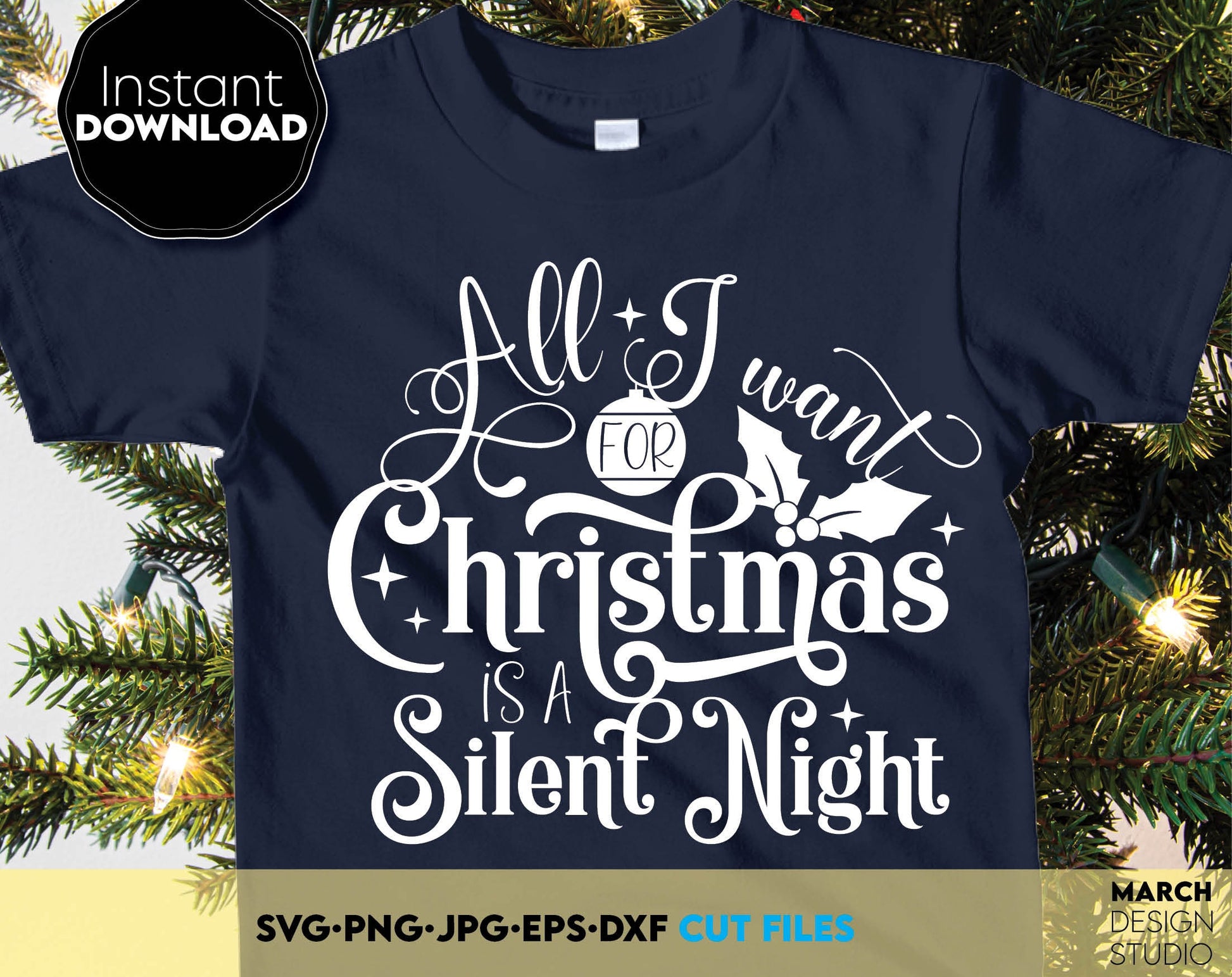 Silent night Christmas design you can use to surprise and delight your loved ones on Christmas. Various formats allow you to use for any Your Christmas project. Use with Cricut, Silhouette or Glowforge equipment. Buy now for a good price and enjoy!