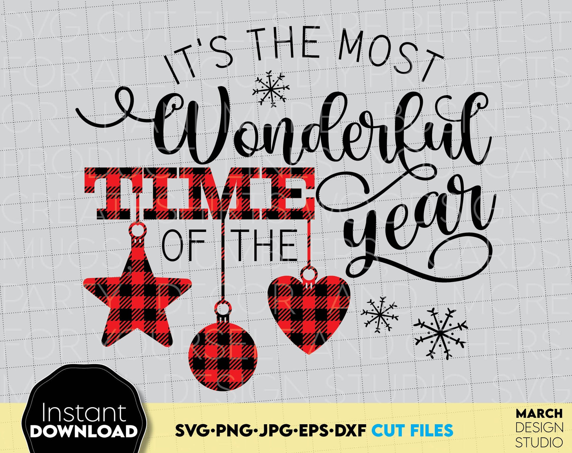 It`s The Most Wonderful Time of the Year Christmas Shirt design. SVG PNG JPG EPS DXF files included. Compatible with Cricut, Silhouette or other equipment. Cut from vinyl, use for sublimation or laser cut projects. Buy now for a good price and enjoy!