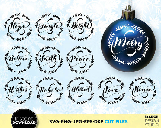 Christmas Ornaments SVG designs bundle you can use them to surprise and delight your loved ones on Christmas. Christmas SVG Bundles files in various formats allow you to use designs for engraving on glass, making shirts, mugs, tumblers, etc.