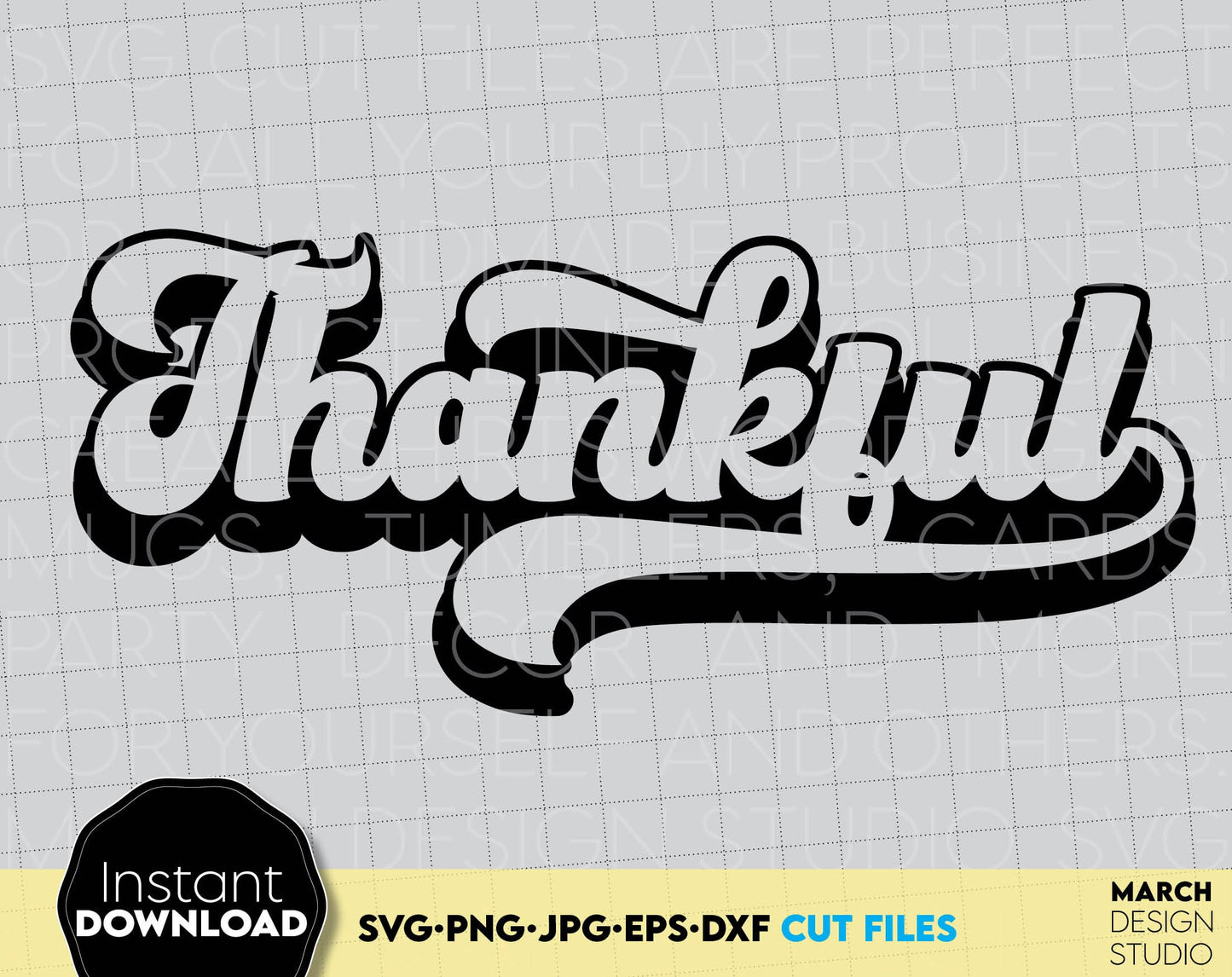 Thankful shirt design for Your Thanksgiving gift ideas. SVG PNG JPG EPS DXF files included. Compatible with Cricut, Silhouette or other equipment. Cut from vinul, use for sublimation or laser cut or grave projects. Buy now for a good price and enjoy!