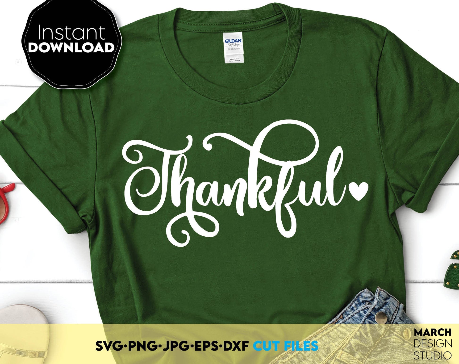 When you are thankful, you are very happy and relieved that something has happened. t`s must be on Your shirt! SVG PNG JPG EPS DXF files included. Use for cutting form vinyl, sublimation or laser projects. Compatible with different DIY machines.