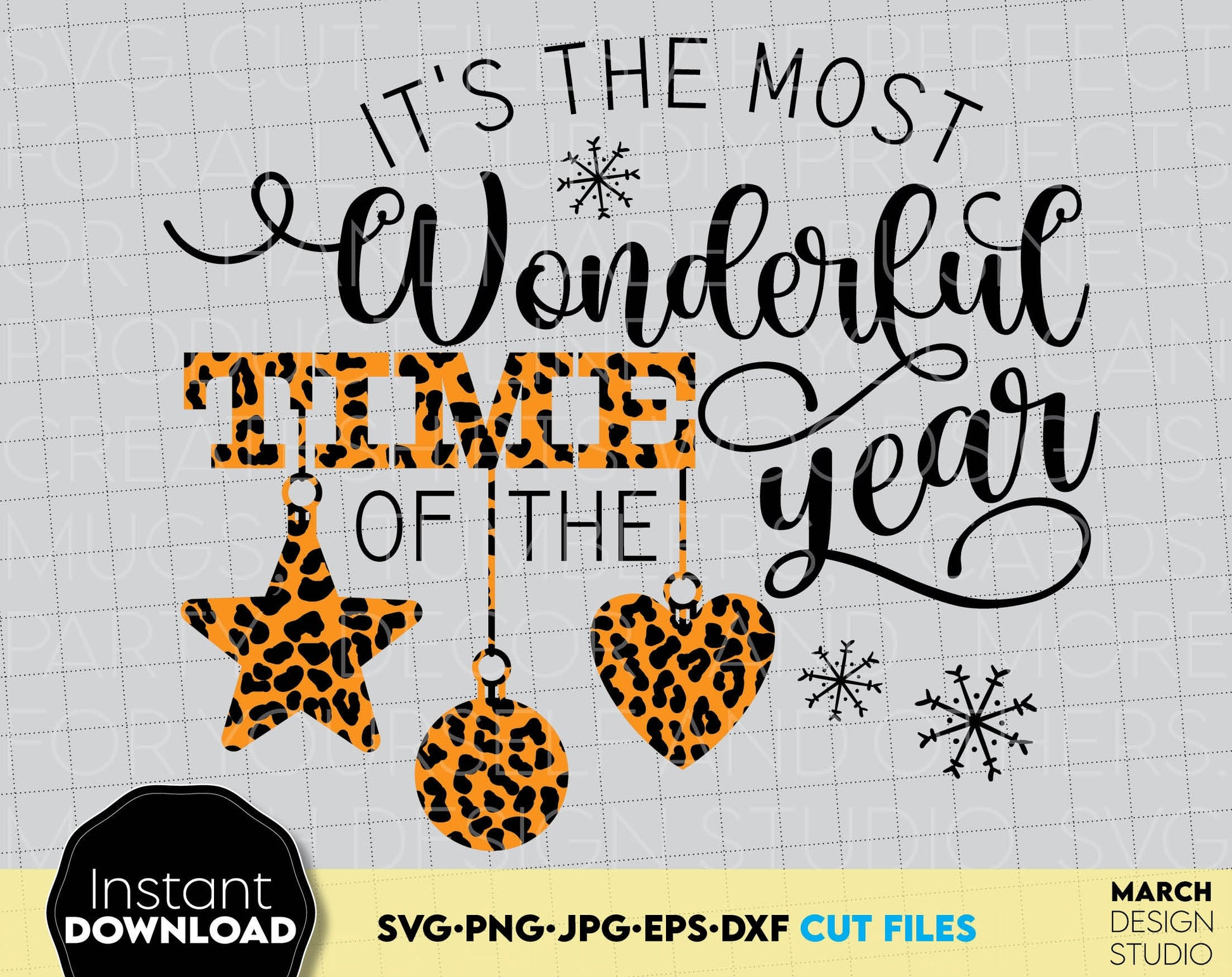 It`s The Most Wonderful Time Of The Year design for Cut with the Cricut, Silhouette or Glowforge machines. SVG, JPG, PNG, EPS and DXF files included. Use for for sublimation projects as well. Buy now and enjoy!