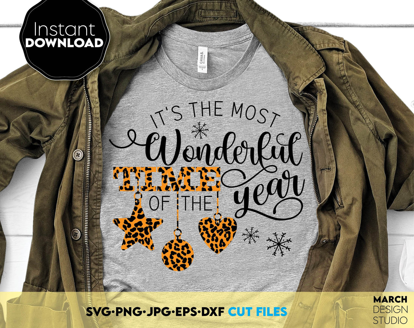 It`s The Most Wonderful Time Of The Year design for Cut with the Cricut, Silhouette or Glowforge machines. SVG, JPG, PNG, EPS and DXF files included. Use for for sublimation projects as well. Buy now and enjoy!