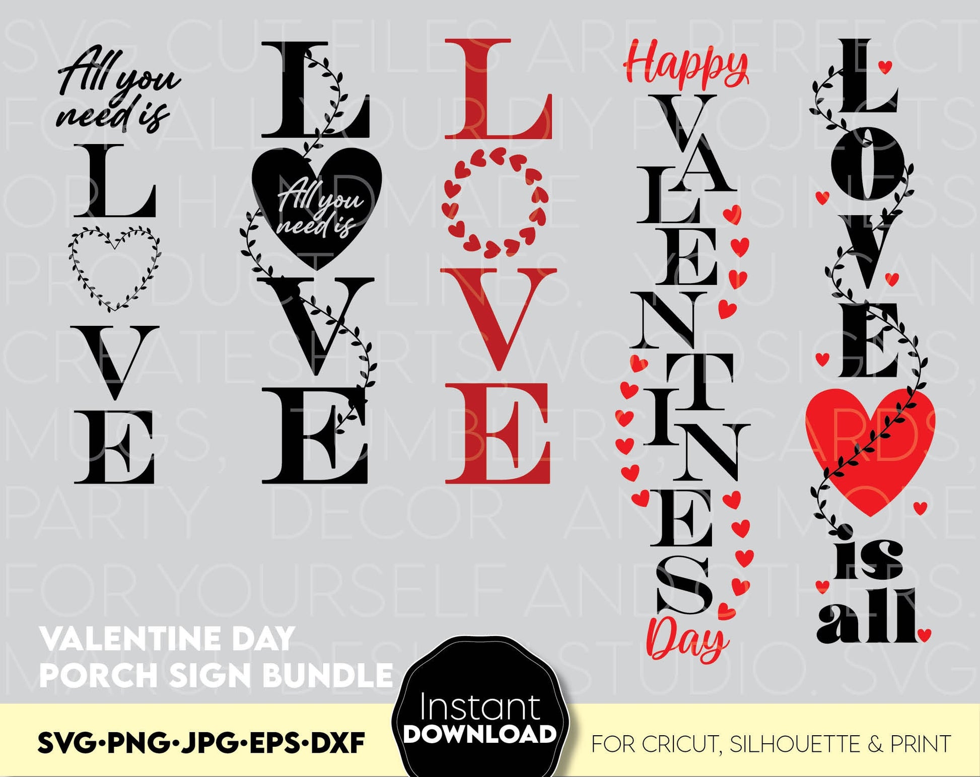 Valentine Day SVG Bundle, Valentines Day SVG Sign, Valentine Bundle SVG, Heart Svg, Wedding Svg, Svg Heart, Valentine Day Decor Svg