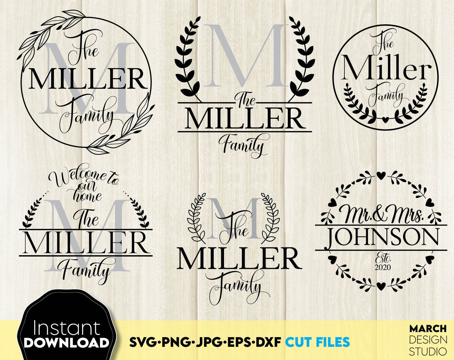 Split, Circle, Wreath Monogram SVG Bundle for Your Gift Projects.