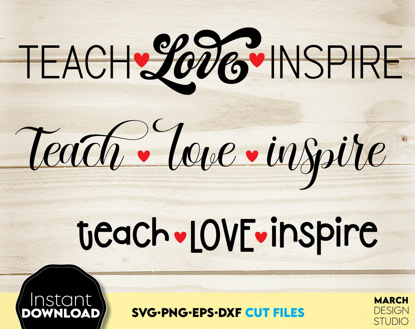 Teacher Valentines Day SVG PNG DXF EPS bundle. USe for cutting from vinyl, sublimation or laser cut projects. Compatible with Cricut, Silhouette or Glowforge equipment. Buy now and enjoy!