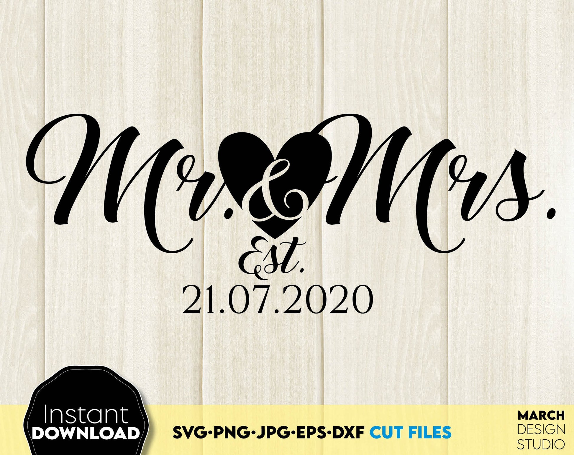 I have made these Mr. and Mrs. SVG file designs, and I hope you can use them to surprise and delight your loved ones in an important event in life.
Mr and Mrs svg are great and thoughtful gifts for weddings, wedding anniversaries, etc.