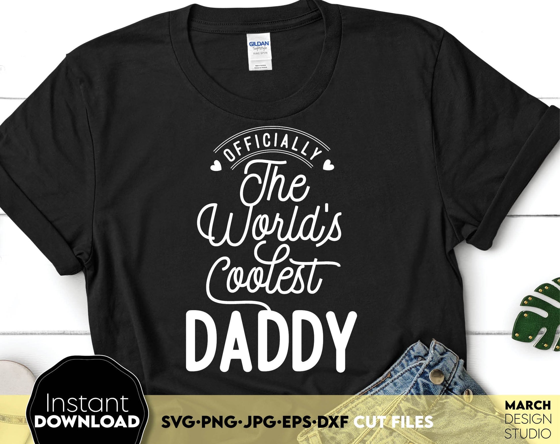 Fathers Day design for a great gift for your Daddy. Use SVG, DXF, EPS, JPG or PNG files formats to make Fathers Day or Dad birthday gifts.
Put the design on a cup, shirt or apron for your best dad in the world! Compatible with Cricut. Buy now!