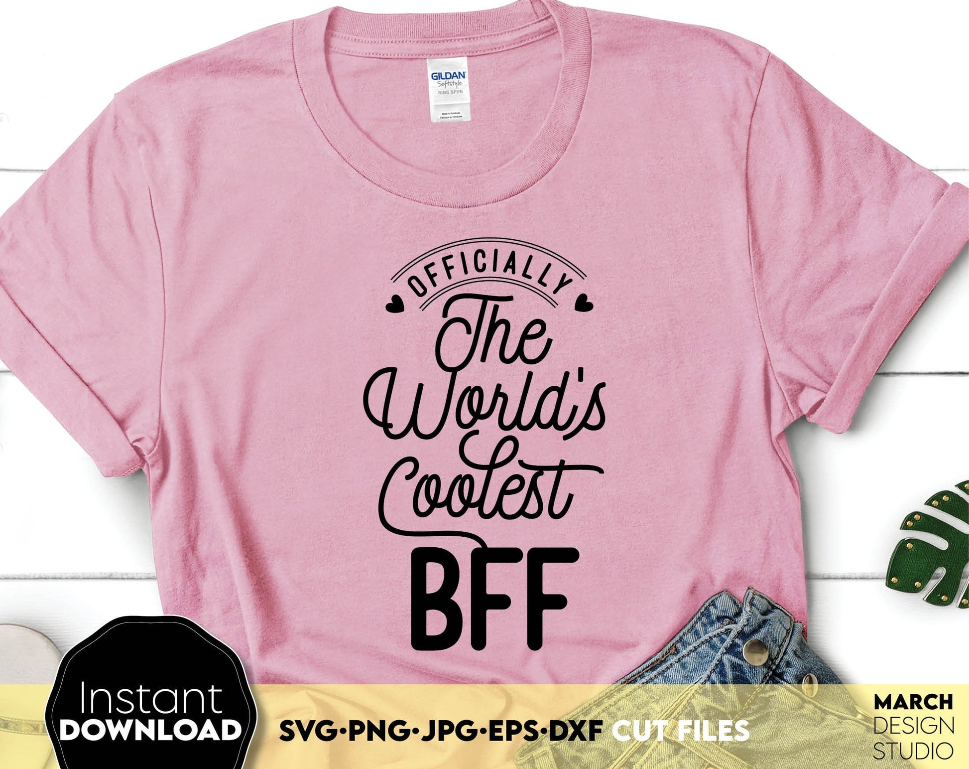 These Worlds Coolest BFF file design you can use them to surprise and delight your loved bestie on an important event in life.
SVG, PMG, DXF, EPS and PNG files included. Compatible with Cricut, Silhouette or other machines. Buy now and enjoy!