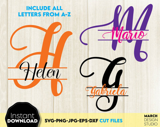 Family Name Monogram design you can use to surprise your loved ones. You can use monogram letters to make gifts for various important events, like - Christmas, Birthdays, Weddings, etc. Compatible with Cricut, Silhouette or other machines. Buy now!