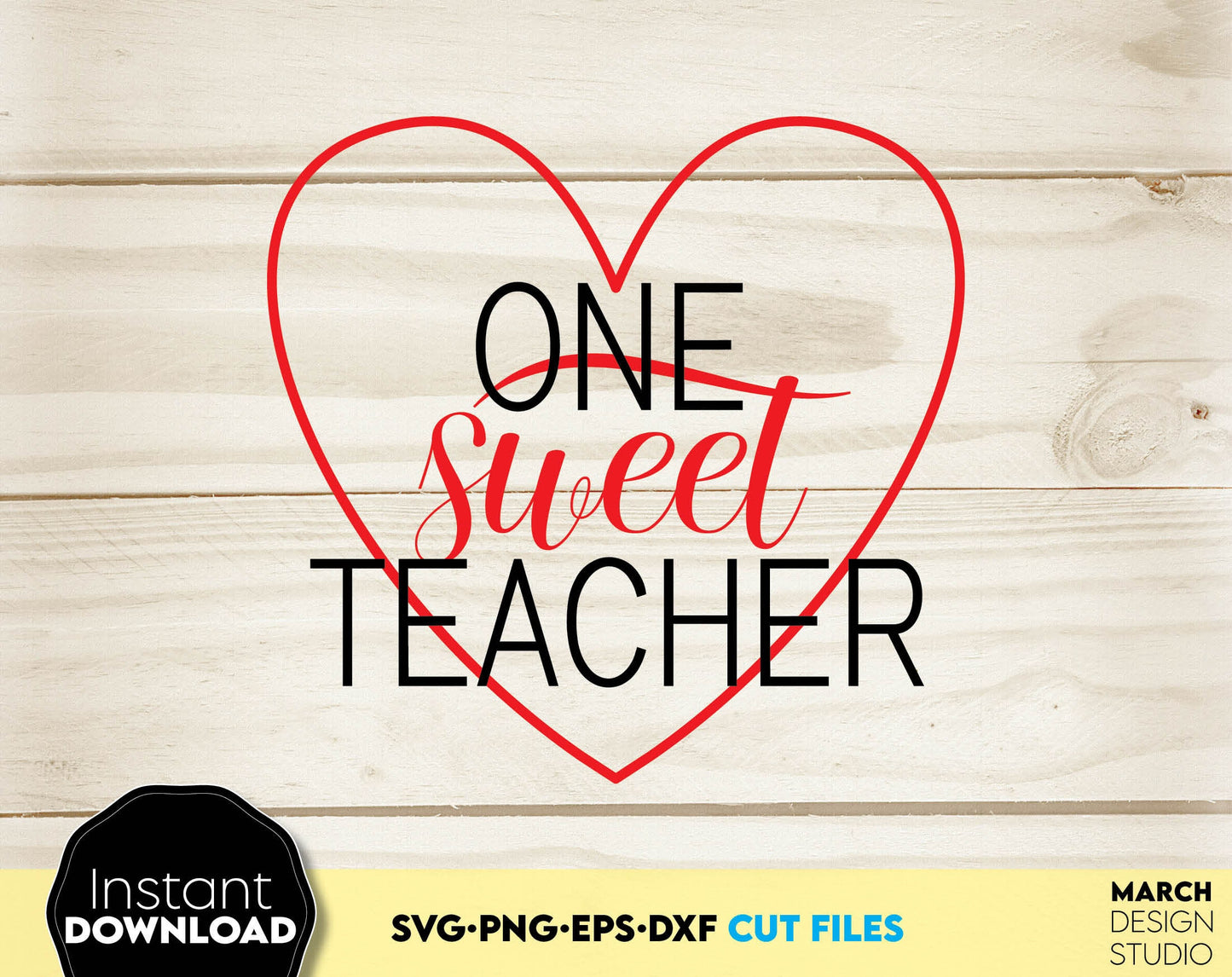 Teacher Valentines Day SVG PNG DXF EPS bundle. USe for cutting from vinyl, sublimation or laser cut projects. Compatible with Cricut, Silhouette or Glowforge equipment. Buy now and enjoy!